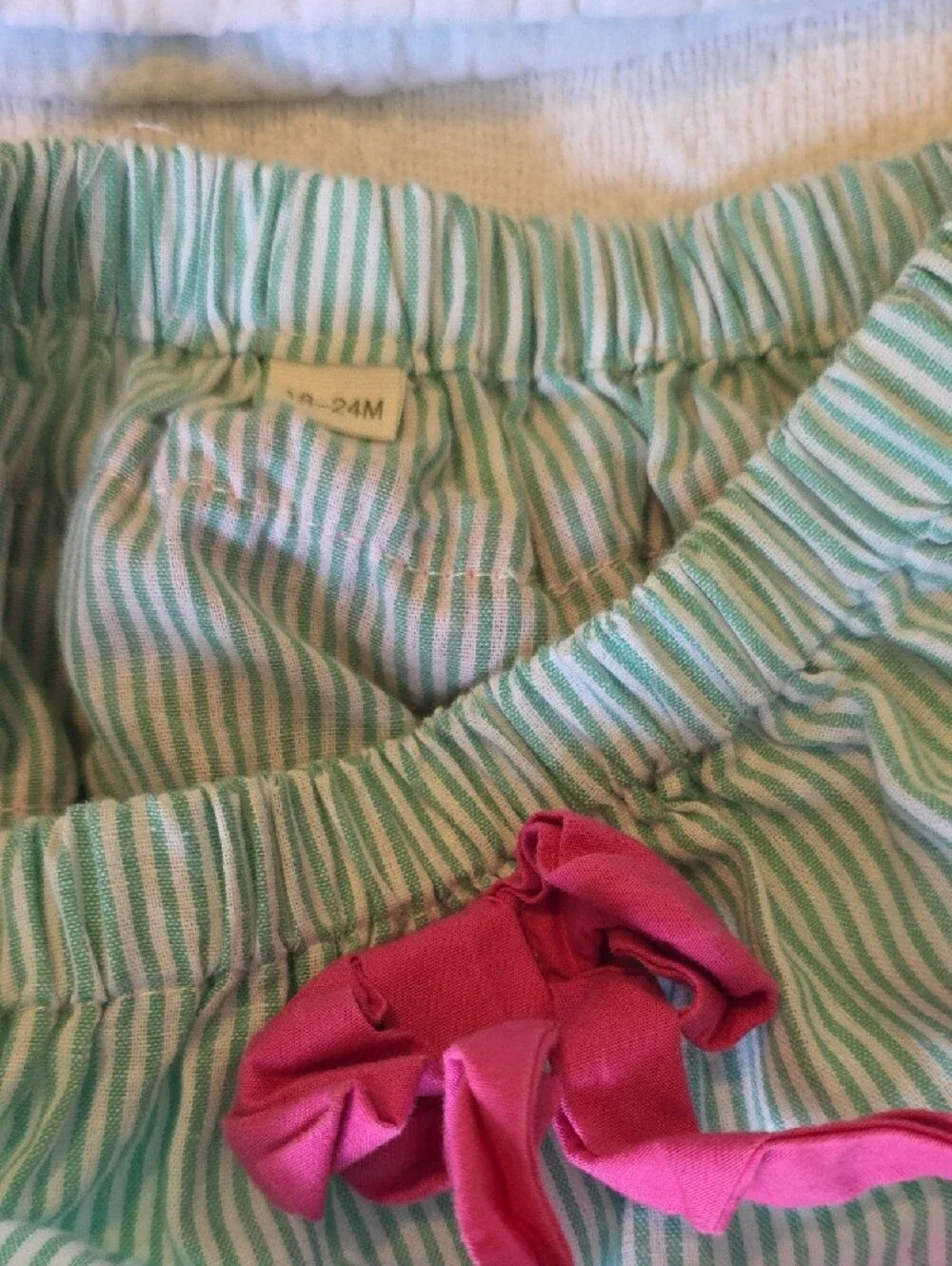 Girls Watermelon Ruffle Top & Bloomers - Pink and Mint - LIL Cactus , 18-24 M